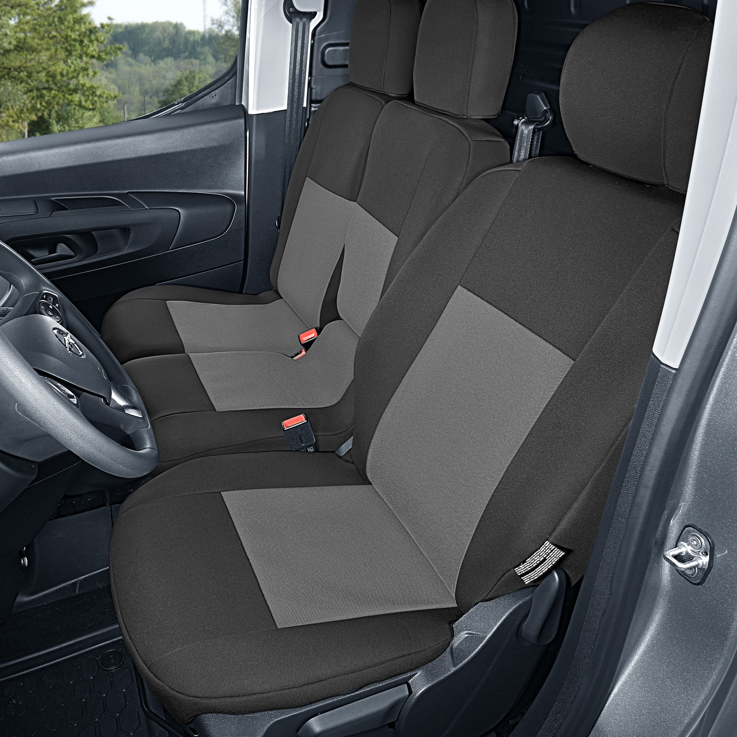 Housses de siège sur mesure pour Peugeot Partner II Van (2008-2019) siège  conducteur et banquette - housse siege voiture - couverture siege - Auto-Dekor  - Elegance - P-3 P-3